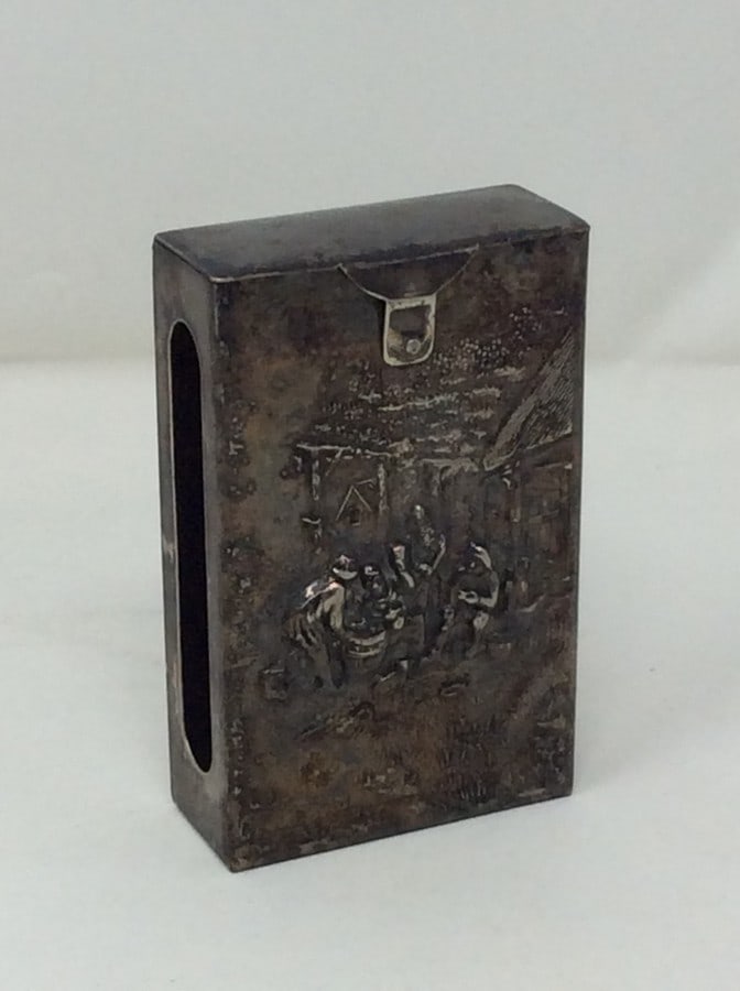 Vintage Denmark silver plated cigarette case (1940-1960) (1 of 1)