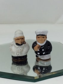 Vintage sailor salt and pepper shakers(2.5in.ttall)