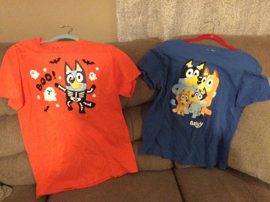 Bluey tshirts(adult size M): Bluey tshirts(adult size M)