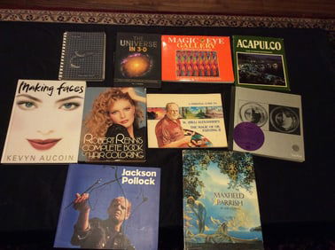 Lot of books, photographs, and more