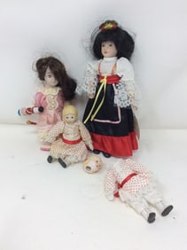 Vintage ceramic dolls