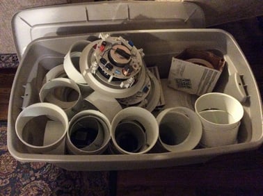 Large bin of electric items