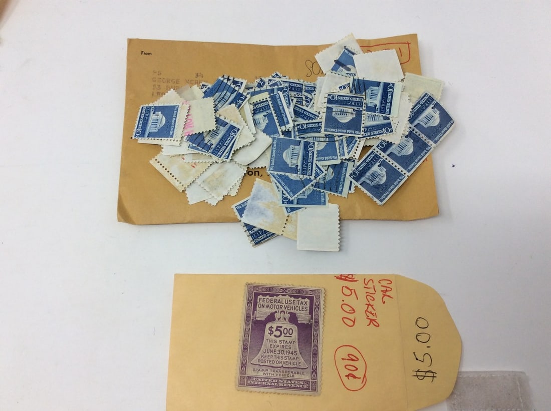 1945 US Federal USE Tax on Motor Vehicles Stamp, and more Stamps: 1945 US Federal USE Tax on Motor Vehicles Stamp, and more Stamps