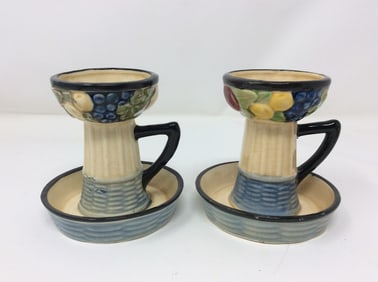 Set of Ceramic Candlesticks (made in Japan)