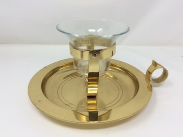 Partylite Brass Ships Bell Candle Holder (8in Tall)