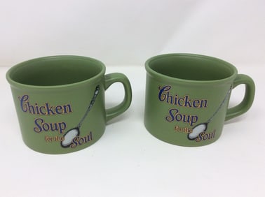 2 Large Chicken Soup Mugs