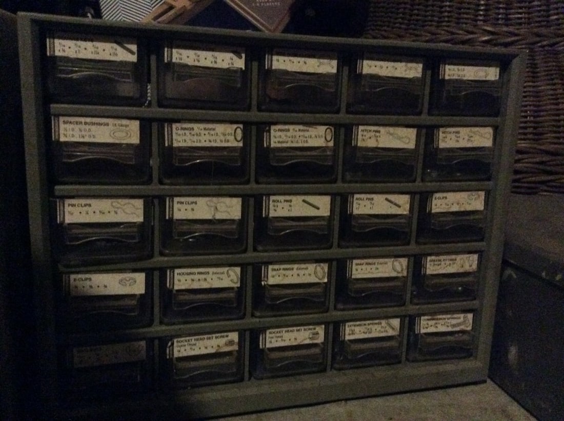 Hardware Storage Drawers *with supplies inside* (1 of 1)