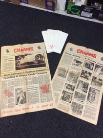 April 25, 1974 Charms Newspaper and Envelopes