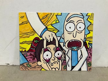 Rick and Morty canvas painting(8in.x10in.)