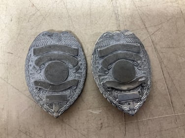 Full size unfinished police badges
