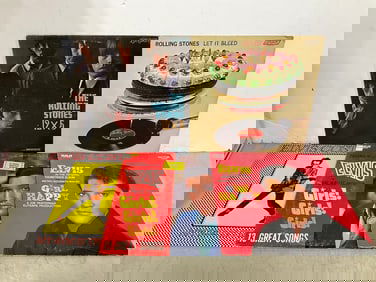 Vintage records(Rolling Stones and Elvis)