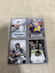 Collectible sports cards(Justin Herbert, Trevor Lawrence, Josh Allen)