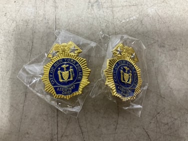 NYPD assistant chief mini shield lapel pins