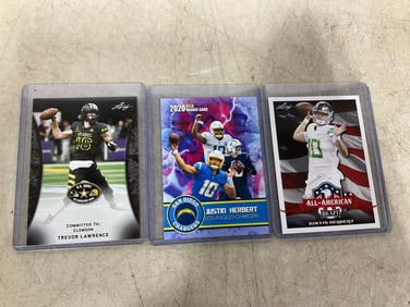 Football Collectible Cards (Justin Herbert, Trevor Lawrence)