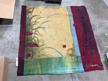 Decorative 'Dancing in the Wind' Tapestry by Don Li-Leger (51inx51in)