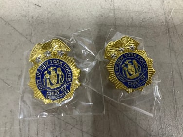NYPD Chief of Detectives 'Mini' Shield Lapel Pins