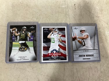 Football Collectible Cards (Justin Herbert, Trevor Lawrence, and more)