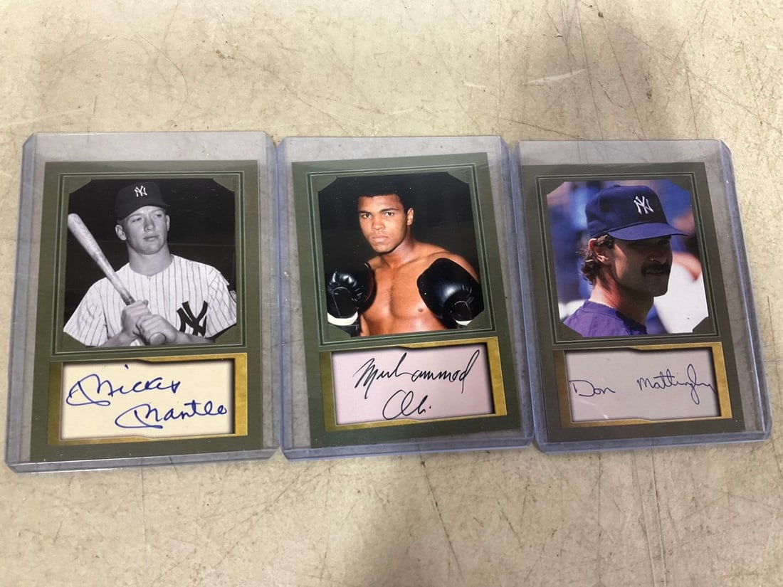 Collectible Sports Cards with Authenticated Signature (Muhammad Ali, Don Mattingly, etc) (1 of 1)