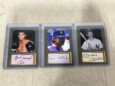Collectible Sports Cards with Authenticated Signature (Muhammad Ali, Don Mattingly, etc)