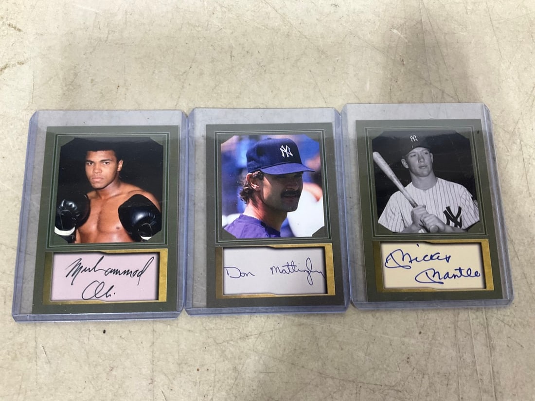 Collectible Sports Cards with Authenticated Signature (Muhammad Ali, Don Mattingly, etc) (1 of 1)