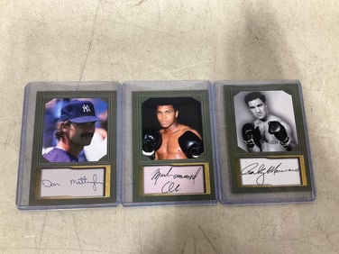 Collectible Sports Cards with Authenticated Signature (Muhammad Ali, Don Mattingly, etc)