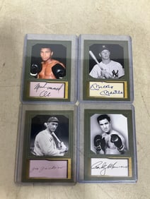 Collectible Sports Cards with Authenticated Signature (Muhammad Ali, Mickey Mantle, etc)