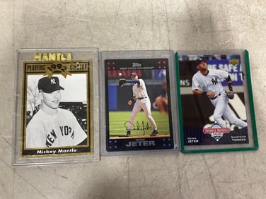 Collectible Baseball Cards (Derek Jeter, Mickey Mantle)