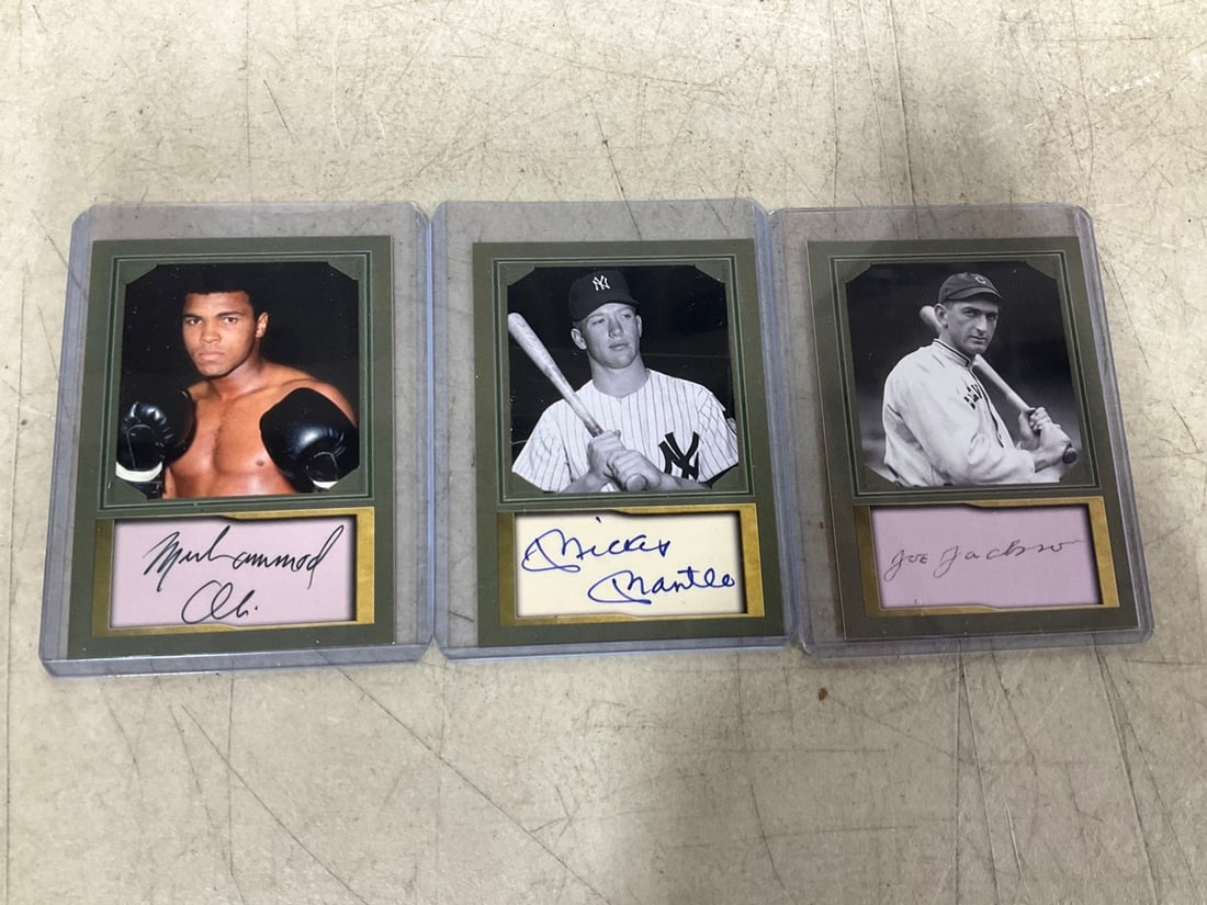Collectible Sports Cards with Authenticated Signature (Muhammad Ali, Mickey Mantle, etc) (1 of 1)