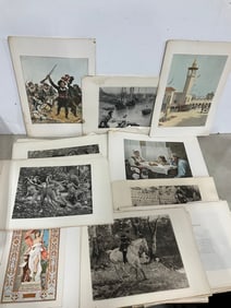 Large Lot of 1800s Engravings