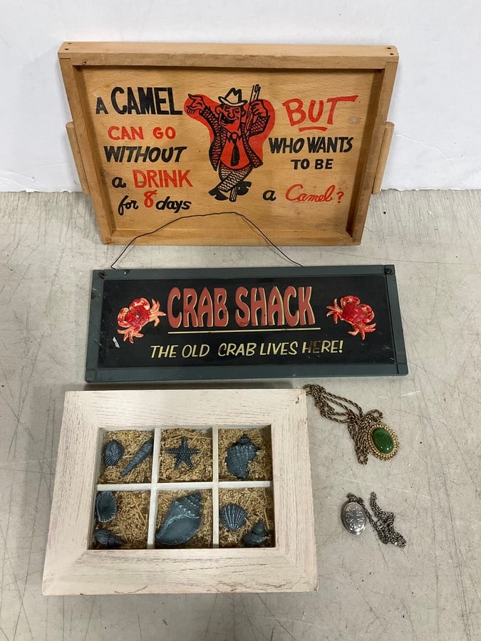 Decorative Wood Tray (8inx12.25in), Shell Wall Decor, Necklaces, and more (1 of 1)