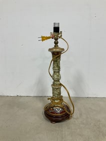 Vintage porcelain table lamp(19in.tall)