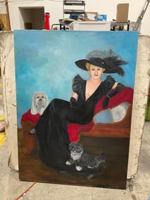 Signed 1987 Canvas Painting (34inx46in)