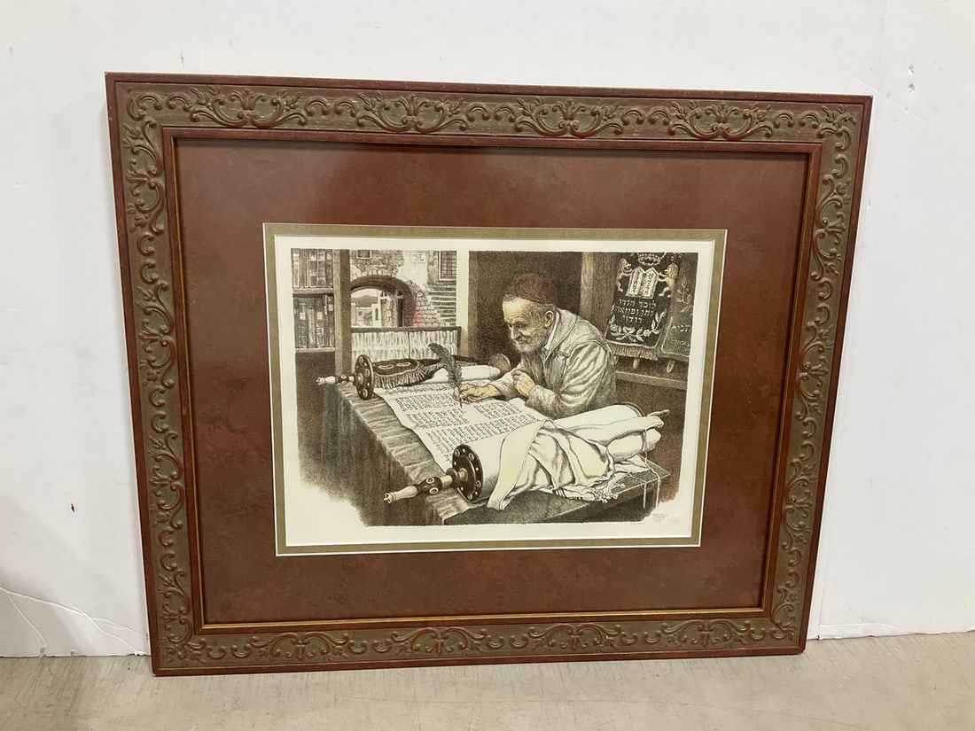 Framed Stamped Art Print Signed By Emanuel Schary (22inx26in) (1 of 1)