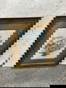 Framed Stamped Art Print Signed By Emanuel Schary (24inx28.5in)