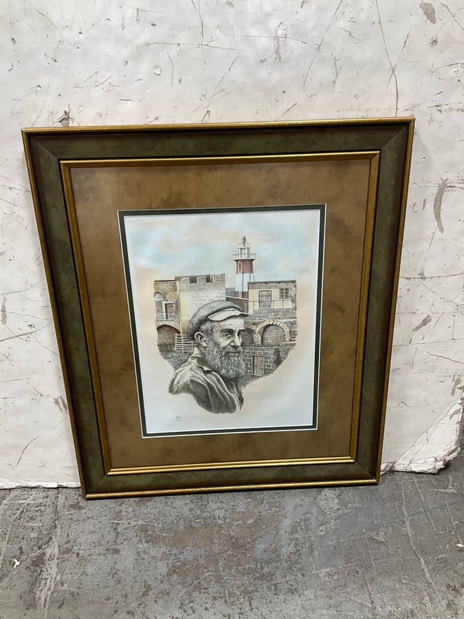 Framed Stamped Art Print Signed By Emanuel Schary (24inx28.5in) (1 of 1)