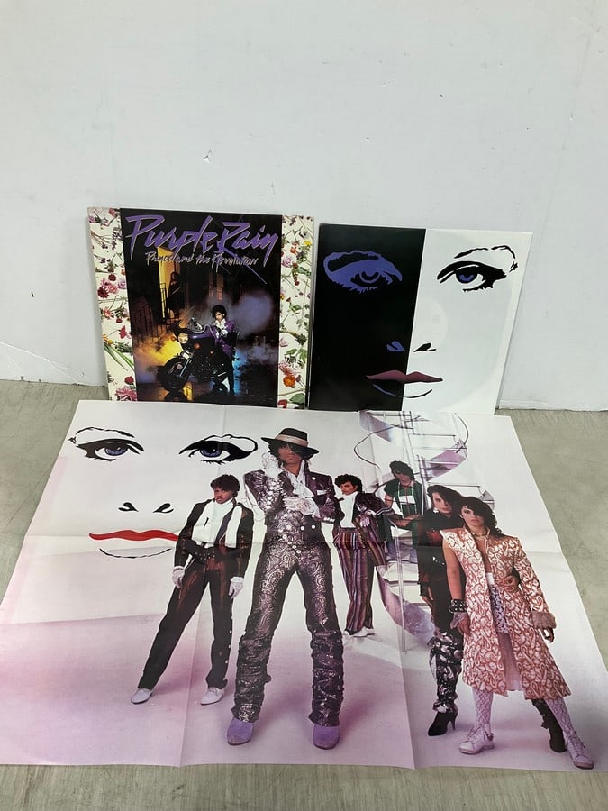 Vintage Prince Purple Rain LP with Poster (22inx27.5in) (1 of 1)
