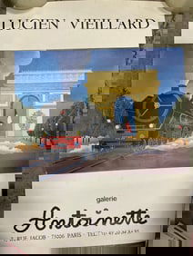 Vintage French Expo Poster Locien Vieillard (16inx23in)