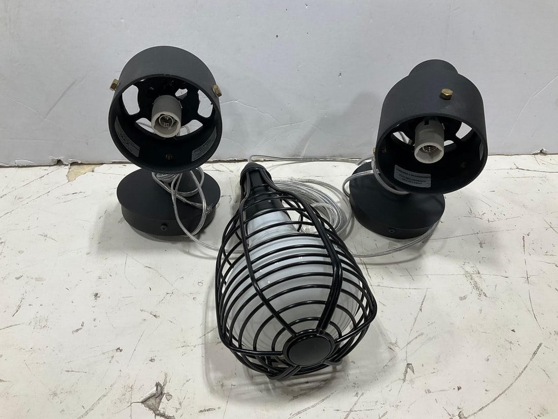 Fosini Table Light Fixtures (8in), and Hanging Light Fixture: Fosini Table Light Fixtures (8in), and Hanging Light Fixture