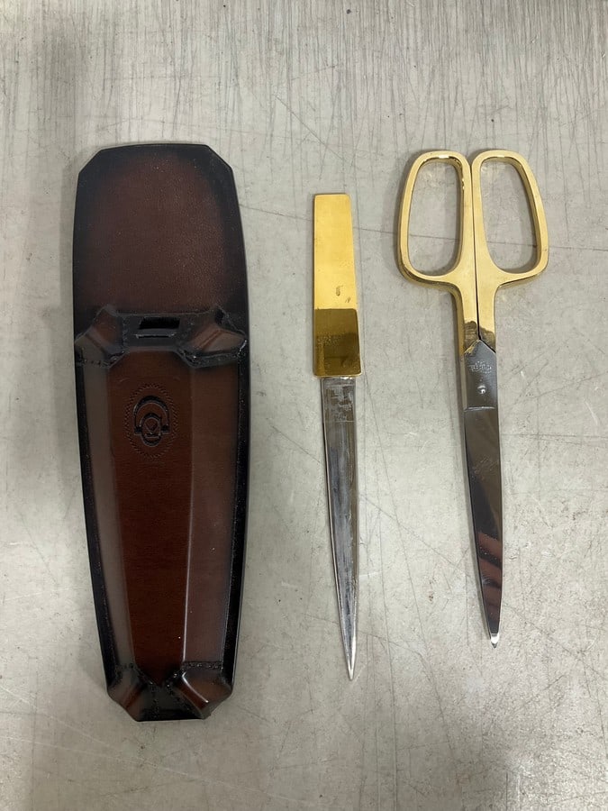 Forged Steel Scissors/Letter Opener with Case: Forged Steel Scissors/Letter Opener with Case