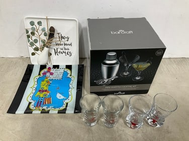 Mini Martini Cocktail Kit, Shot Glasses, Cheese Plate, and more