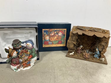Ceramic Christmas Decor, and Nativity Set