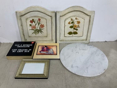 Marble circle tabletop(14in.) and house decor