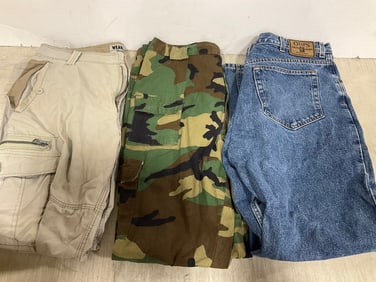 Ralph Lauren jeans, camofluage pants, and cargo pants(various sizes)