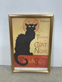 Framed Tournee du Chat Noir print(10in.x14.5in.)