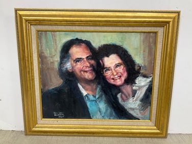 Framed and signed painting (22.5inx26.5in)