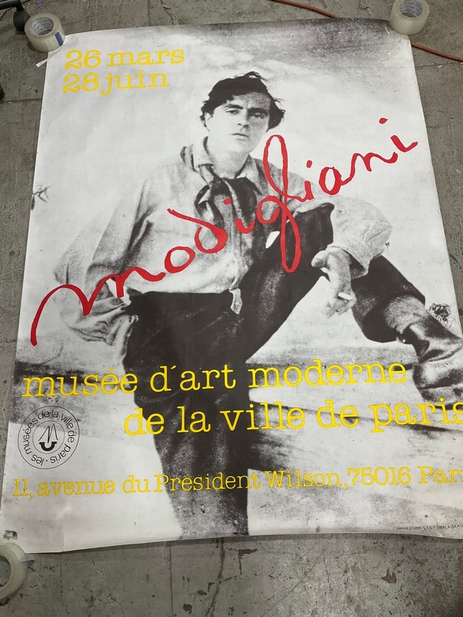 Vintage Modigliani poster(45.5in.x61.5in.): Vintage Modigliani poster(45.5in.x61.5in.)