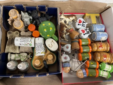 Large Lot of Various Salt/Pepper Shakers