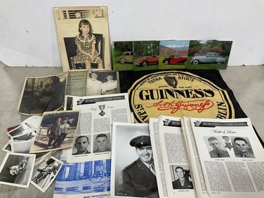 Vintage 1940s Photographs, Decorative Guinness Tapestry (16.5inx26.5in), and more