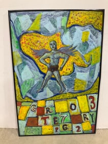 Framed Abstract Painting (20.5inx30in)