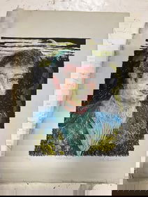 Veiled Portrait' Signed Artwork By Peter Passuntino *original artwork* (22inx30in)